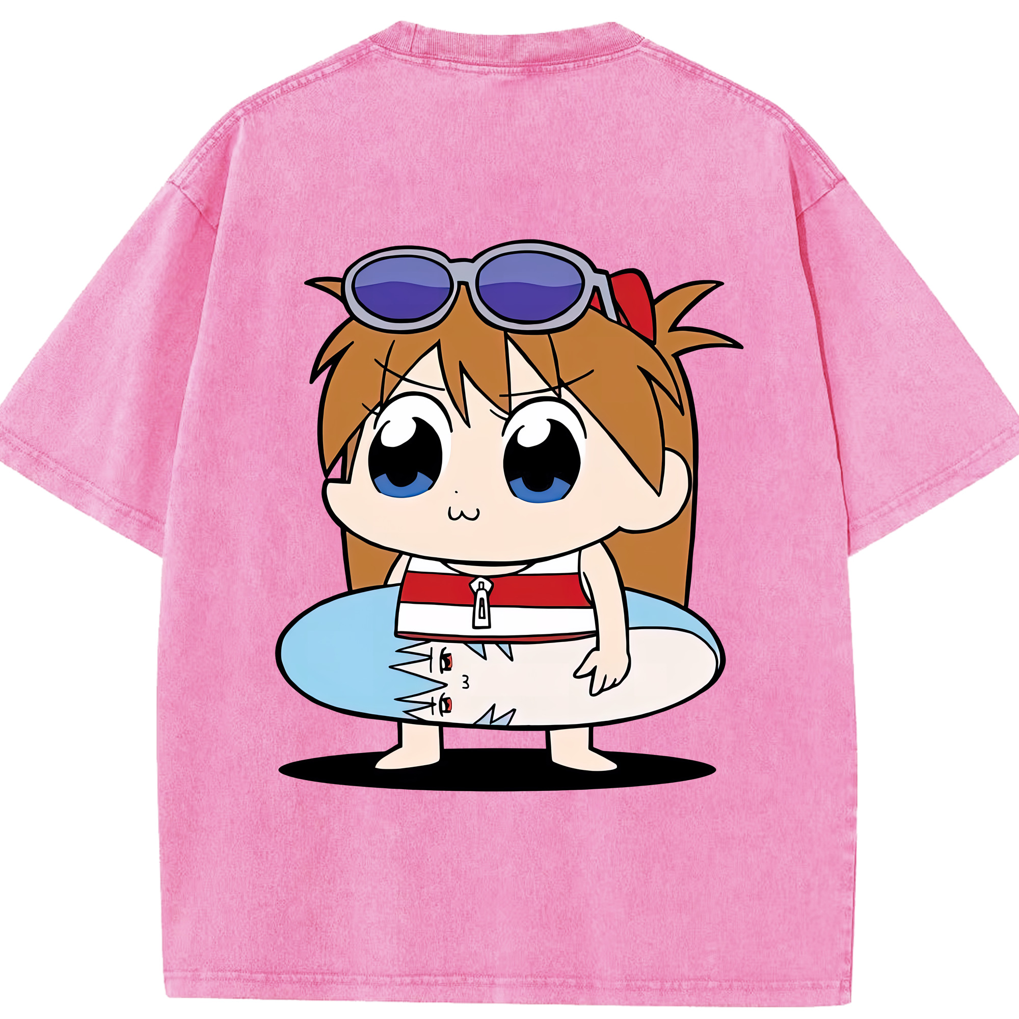 （画像用） EVA 新世紀エヴァンゲリオン 綿100% ヴィンテージ風 半袖Tシャツ（背面プリント）